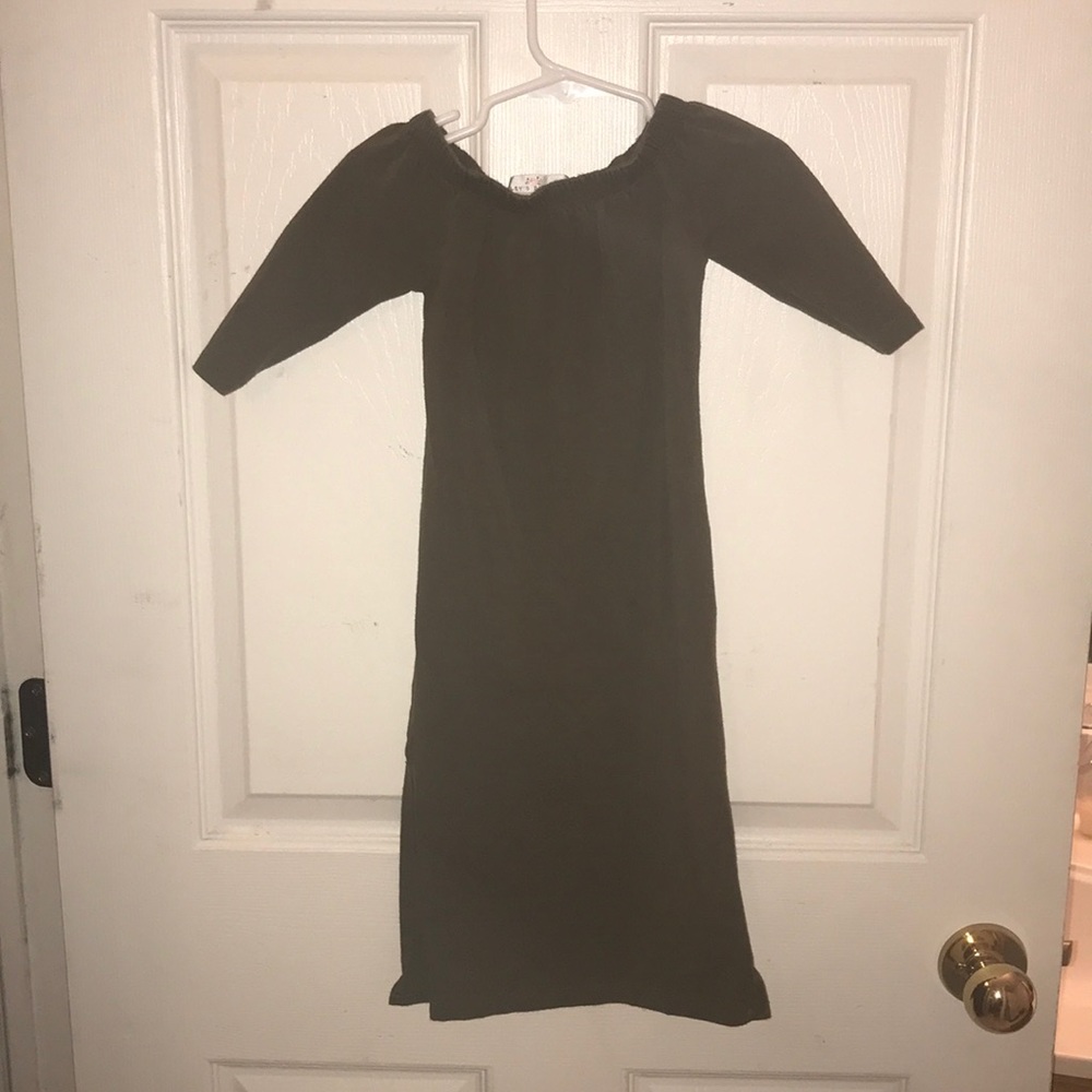 Olive green maxi dress